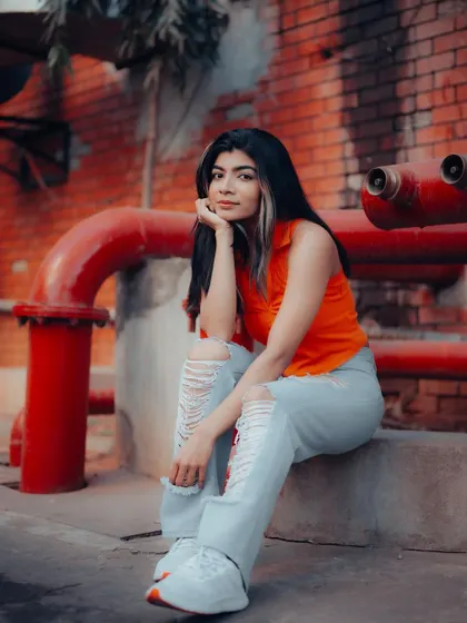 A duplicate of image 16, this industrial setting with red pipes provides a great contrast for a strong urban fashion image.