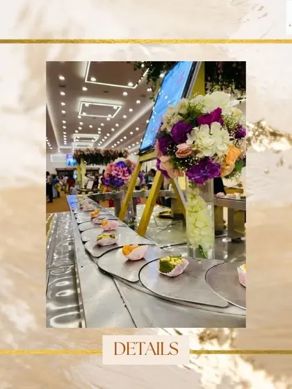 We love adding a touch of modern innovation to our service. Our conveyor belt for starters and desserts is always a hit, creating a fun and interactive experience for guests of all ages.