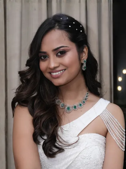 This makeup whispers, not shouts. It's a soft, skin-first look that feels effortlessly real, perfect for a modern and chic event in a white gown.