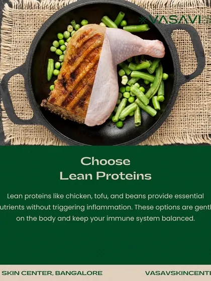 When managing psoriasis, choosing lean proteins like chicken, tofu, and beans is a good dietary strategy. These options provide essential nutrients without triggering the inflammation that can be caused by red or processed meats.