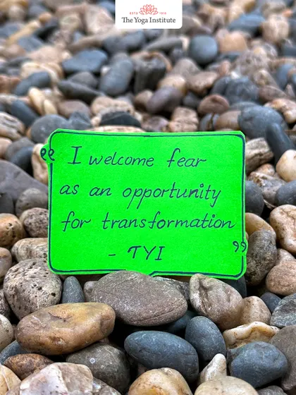 An affirmation for courage: "I welcome fear as an opportunity for transformation."