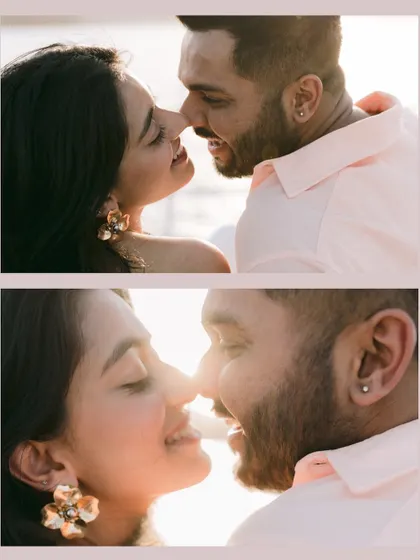 It’s all in the little things. The way you look at each other, the gentle touch, the Eskimo kisses. This collage from a yacht shoot in Oman focuses on those close-up, intimate expressions that say more than words ever could. This is the raw emotion I strive to capture.