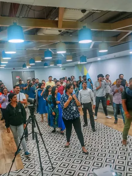 An action shot from the workshop, where we combine fitness routines with self-defense techniques to create a holistic wellness experience.