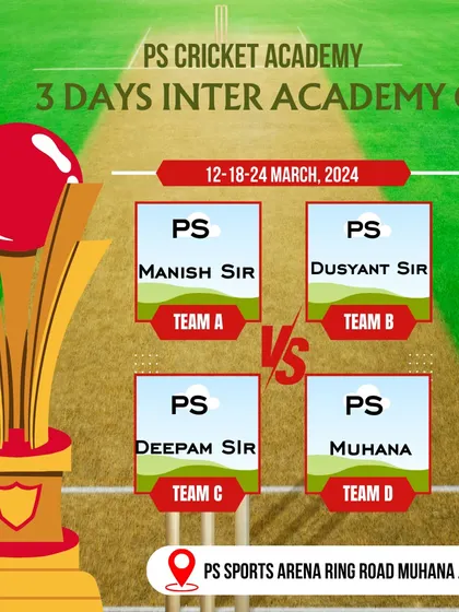 The official poster for the 3-day Inter-Academy Cup, featuring the four competing teams.