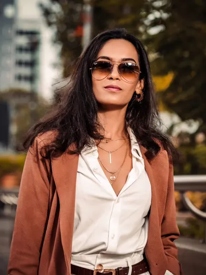 A close-up on the details. My style is about being polished from head to toe, reflecting my meticulous approach to hosting.