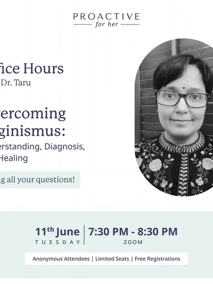 We frequently host webinars on Overcoming Vaginismus. Here you can learn about diagnosis, healing, and ask any questions you have in a safe, anonymous setting.