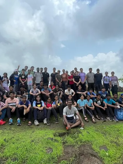 The team at the summit of the Karnala Fort trek. This shared experience of overcoming a physical challenge together strengthens the bonds between my athletes and coaches.