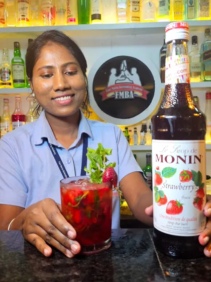 A delicious and refreshing strawberry mocktail, perfect for guests who want a non-alcoholic option.