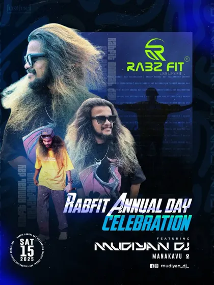 The official poster for the Rabfit Annual Day Celebration, where I was the featured DJ.