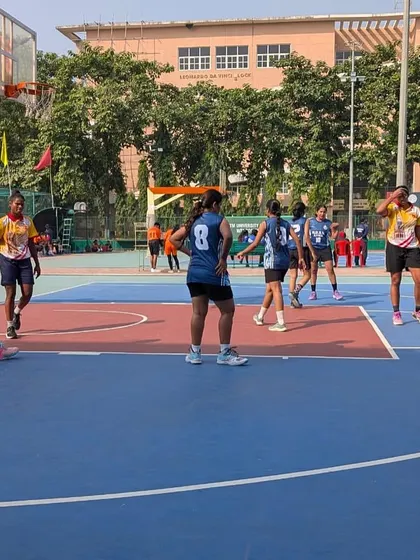 An in-game shot from the West Zone university basketball tournament in Gwalior. As Head Coach for the Mumbai University team, I guide players through intense, competitive matchups like this one.