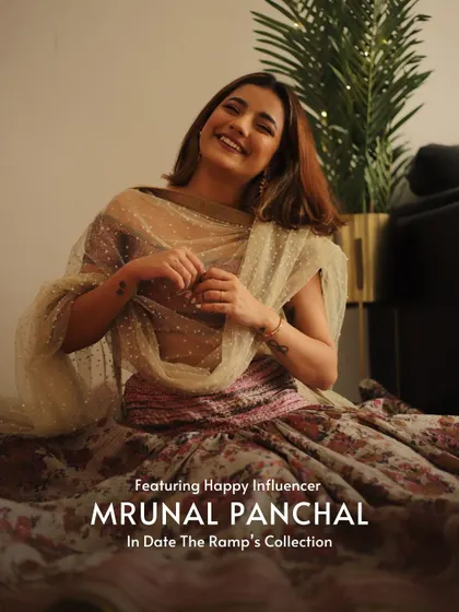 Featuring happy influencer Mrunal Panchal in an outfit from my collection. Look stunning while saving money.