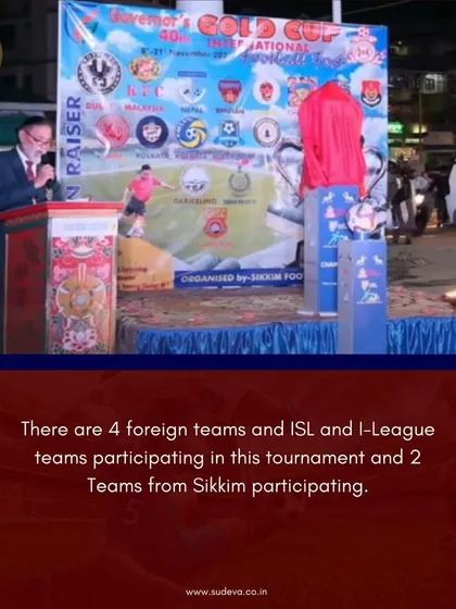 The opening ceremony of the Governor's Gold Cup. A prestigious tournament with international teams and top clubs from India.