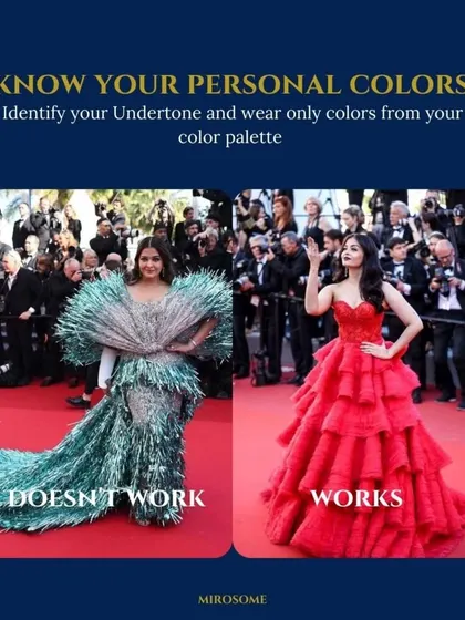 Knowing your personal colors is a game-changer. Wearing colors from your ideal palette, based on your skin's undertone, ensures you always look radiant and healthy, as demonstrated by Aishwarya Rai's stunning red carpet looks.