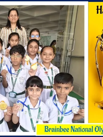 Another group of Handwriting (Group 1) winners from DPS Agra, celebrating their 2024 success.