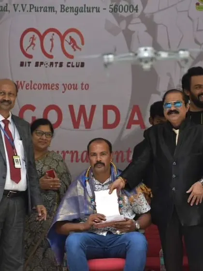 A memorable moment being honored as the chief guest alongside actor Karthik Jayaram at BIT College.