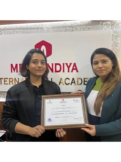 This certificate represents countless hours of practice and dedication. Congratulations to another successful graduate.