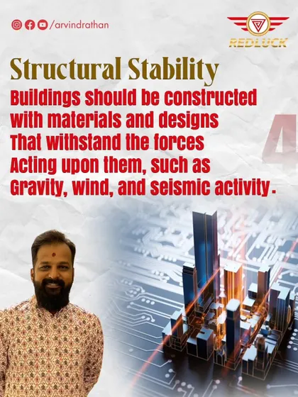 Structural stability is a key Vastu principle. Buildings should be constructed with materials that withstand forces like gravity and wind.