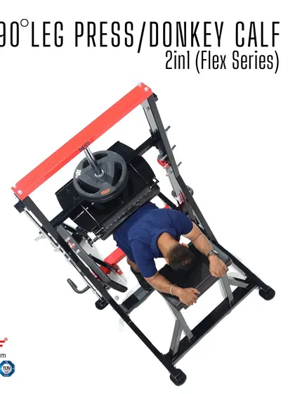 A top-down view of the donkey calf raise function, designed to isolate and build the calf muscles effectively.