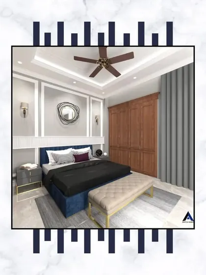 This isn't just a home; it's a canvas waiting for your personal touch. This bedroom rendering showcases a modern, chic design with a plush bed and stylish side tables.