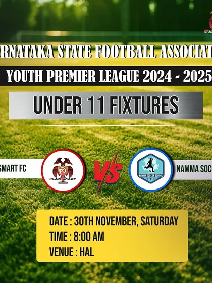Weekend fixtures are here! Our U-11 team takes the field against Namma Soccer School.