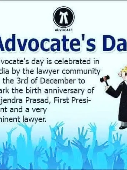 Celebrating Advocate's Day, which marks the birth anniversary of Dr. Rajendra Prasad, India's first President and an eminent lawyer.