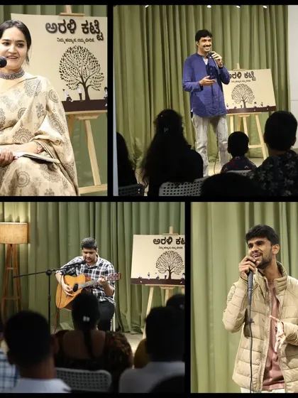 A mix of musical and spoken word performances from a vibrant "Arali Katte" night.