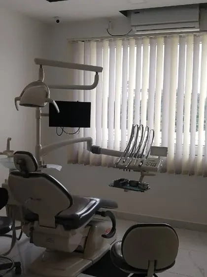 A look inside one of the dental treatment rooms, designed to be sterile, functional, and well-lit with modern dental equipment.