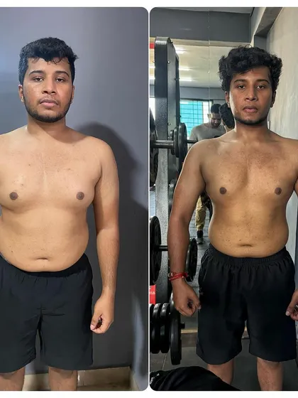 Natural fat loss is a slow process, but it is possible with discipline. This client is trusting the process and putting in the hard work to achieve his goals.