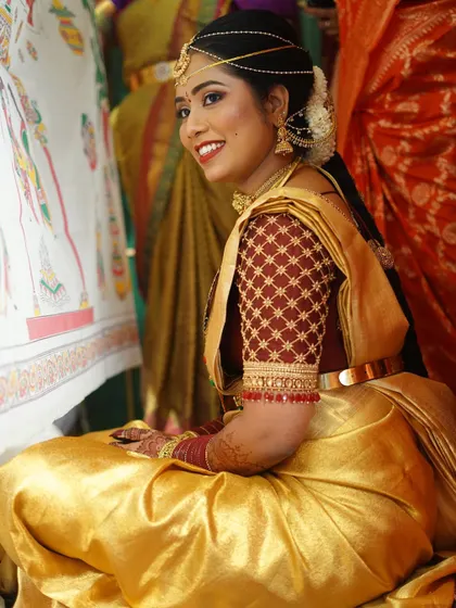 A collection of my beautiful brides on their Muhurtham day, each with a unique, personalized look that reflects her style while honoring tradition.