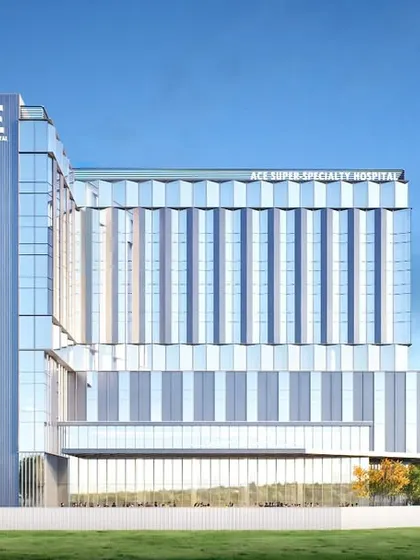 The upcoming ACE Super Speciality Hospital in Greater Noida is envisioned as a comprehensive 300-bed facility. Set to open in 2027, the design marks a significant step in strengthening the region’s healthcare infrastructure.