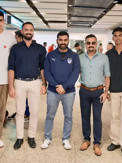 The BFC delegation arrives in Dubai for the H16 BFC Soccer Schools youth orientation program.