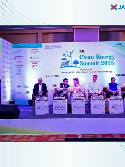 Our Chief Business Officer, Sanjay Gupta, addressing the audience at the CII UP Green Summit 2025. He shared our vision on how clean energy is essential for Uttar Pradesh to achieve its goal of becoming a $1 trillion economy.