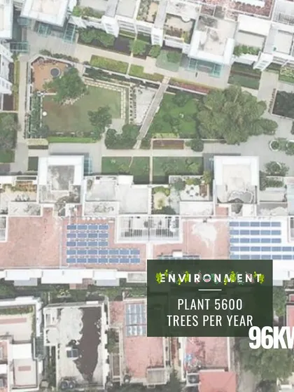The environmental impact of this 96kW community project is equivalent to planting 5,600 trees every single year.