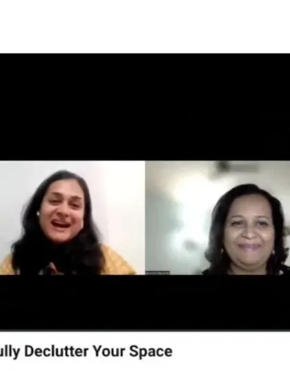 A screenshot from my virtual session with the Mindfully Sorted community. It was a pleasure to connect with everyone and discuss the importance of decluttering for mental clarity.