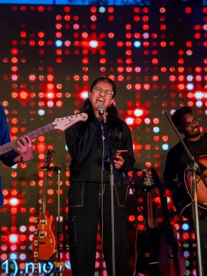 A powerful vocal performance backed by a full student band. The showcase is a testament to the incredible talent within the Rainbow Bridge family.
