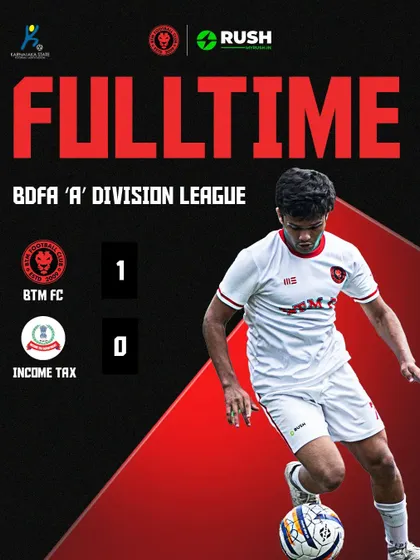 A brilliant 1-0 win against Income Tax FC. A well-worked goal and a determined defensive effort secured the three points.