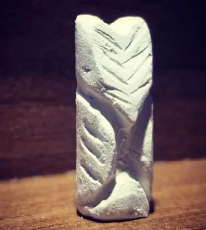 Art can be made from anything. This is a miniature sculpture with detailed carvings, made from a simple piece of chalk. It’s a fun exercise in patience and precision.