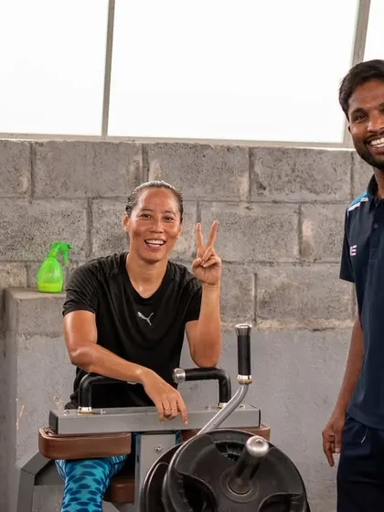 Indian boxing legend Mary Kom working on her calf strength with one of my coaches. Even champions know the importance of foundational work.