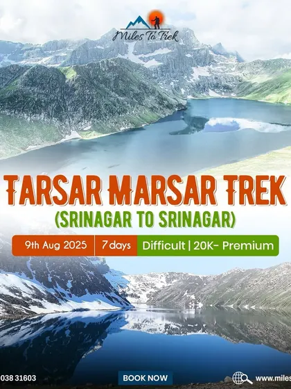 Details for the Tarsar Marsar Trek, another of our challenging 7-day premium treks in Kashmir, known for its twin alpine lakes and stunning beauty.