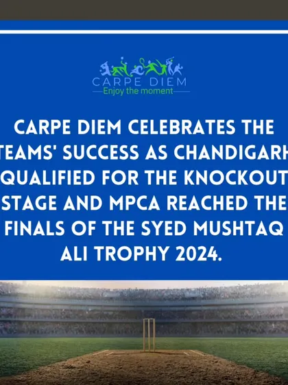 We celebrate the success of our sponsored teams, with Chandigarh qualifying for the knockout stage and MPCA reaching the finals of the Syed Mushtaq Ali Trophy.