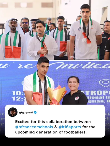 Our goalkeeper Gurpreet Singh Sandhu expresses his excitement for our collaboration with H16 Sports in the UAE, a great step for the upcoming generation of footballers.