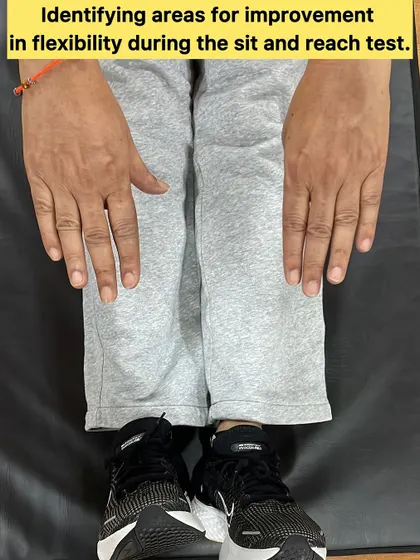 The sit-and-reach test helps me identify areas for improvement in a client's hamstring and lower back flexibility. This is a key part of designing a well-rounded program that includes mobility work.