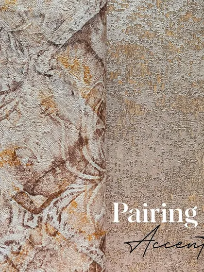 Pairing different textures can create a stunning and harmonious look. Here, a rough, organic texture is paired with a smoother, more refined one, both in warm, earthy tones.