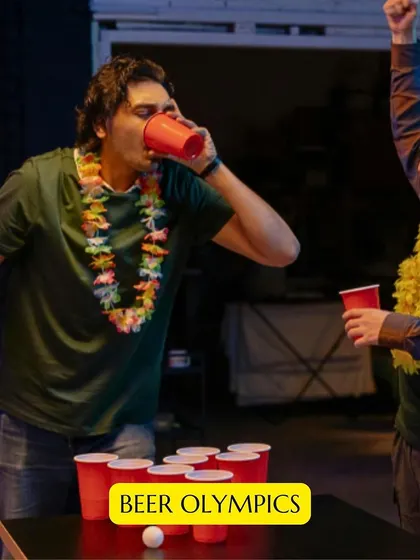 Let the Beer Olympics begin! A classic game for any bachelor party, beer pong is a must-have for a night of friendly competition.