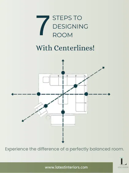 This graphic explains the "centerline" principle, a simple yet powerful tool for achieving balanced furniture placement in any room. Following these seven steps can help you create a harmonious layout.