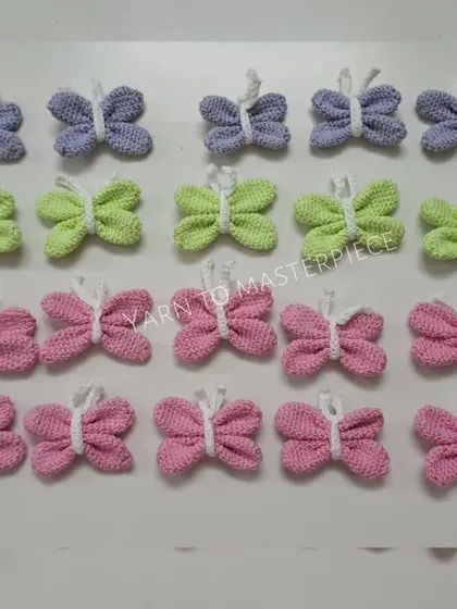 Rows of butterfly keychains ready for a bulk order. They are perfect for spring-themed events or as favors for a girl's birthday party.