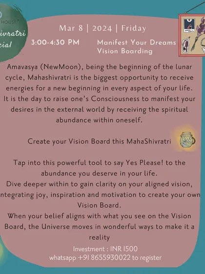 Create your Vision Board this Mahashivratri. This is a day to raise your consciousness and manifest your desires by tapping into the spiritual abundance available to you.
