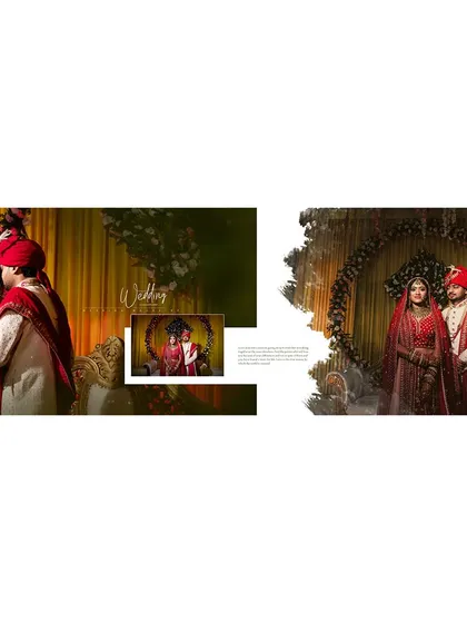 A sample wedding album layout, showing how I design your memories into a beautiful, lasting keepsake.