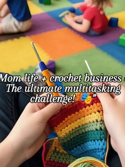 This is the ultimate multitasking challenge: mom life plus a crochet business. Juggling kids and crochet is my everyday reality, and I wouldn't have it any other way.