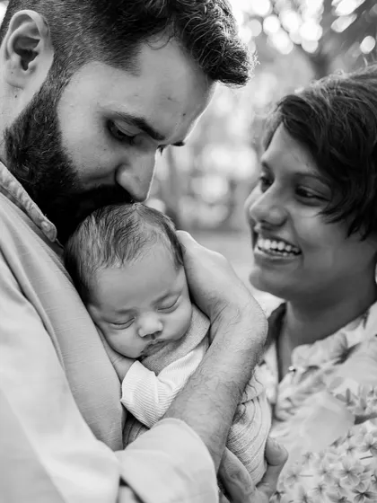The look of pure adoration from new parents. These black and white close-ups are filled with so much love and emotion.